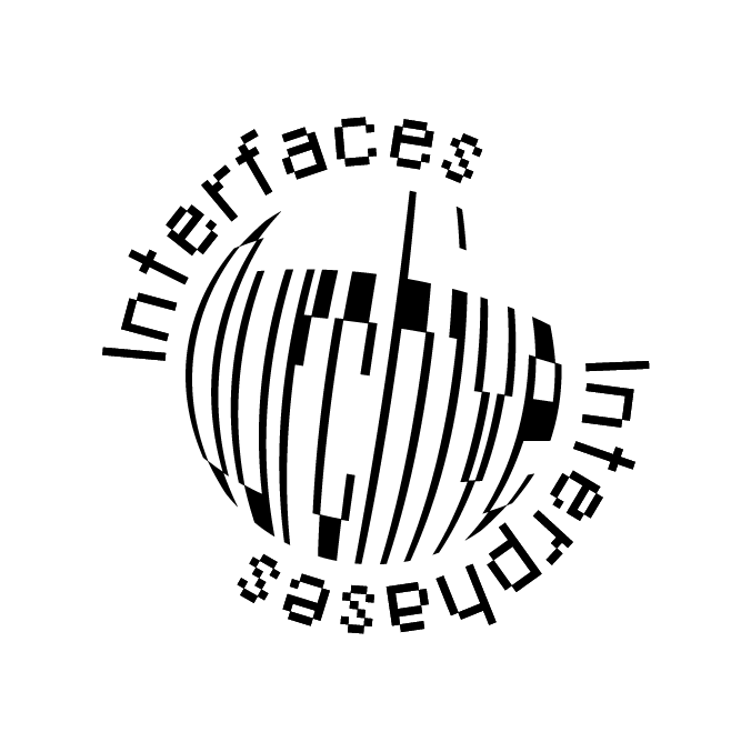 Ourchive styled as a fisheye orb wordmark, with the words Interfaces and Interphases encircling it.
